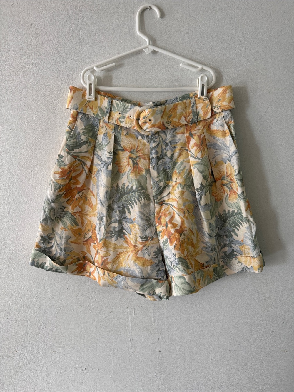 Significant Other Linen Floral Shorts Sz 6
